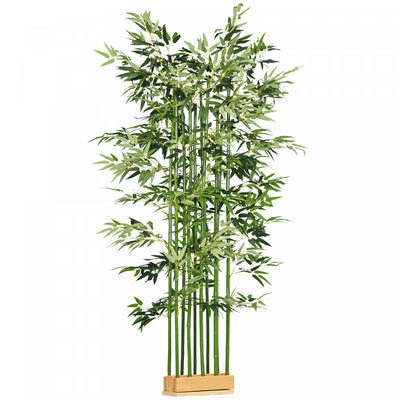HOMCOM 5ft Tall Artificial Bamboo Tree, Fake Bamboo Plant for Home Decor