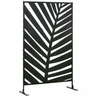 Outsunny Metal Privacy Screen W/ Expansion Screws Outdoor Divider