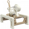 Qaba 5 In 1 Rocking Horse For Toddlers 1-6 Years, Baby Spring Rocking Horse Toy With Detachable Balance Board, Push Handle, 4 Smooth Wheels, Support To 66 Lbs, Hdpe Ride On Toy