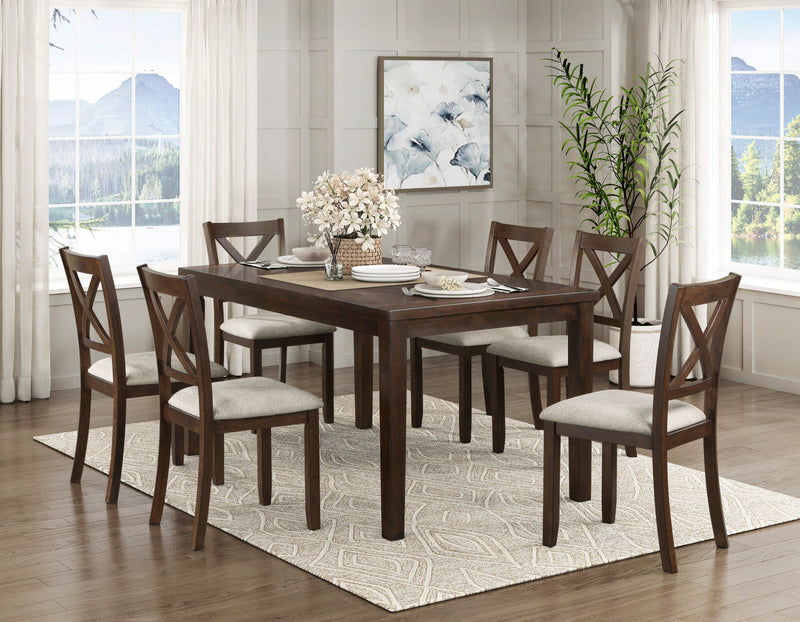 Vintner 7pc Pack Dining Set, Dark Cherry