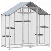 PawHut Large Catio Outdoor Cat Enclosure, Galvanized Steel Walk-in Kitty Cage for Multiple Kittens, with Waterproof Cover, 5 Adjustable Platforms, Hammock, 79\" W x 38\" D x 77\" H