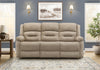 Small 3-Seater Power Reclining Upholstered Sofa, 70\" Wide,Usb Port Included, Beige Fabric Recliner