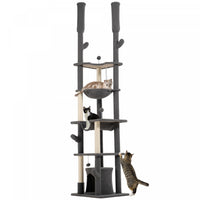 Pawhut Floor To Ceiling Cat Tree, 89