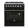 Forno Giovanni 30-inch Gas Range Black, 4.32 cu.ft, -FFSGS6274-30BLK