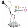 Outsunny 18" Pressure Washer Surface Cleaner with 3600 PSI, 4 Wheels, 2 Handles, Stainless Steel Power Washer Surface Cleaner with 1/4" Quick Connect, Silver