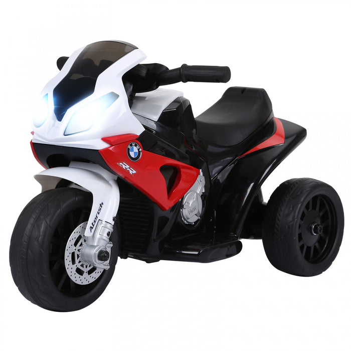 Aosom Kids Motorcycle, 6v Battery Powered Ride-On Toddler Motorcycle With Headlight, Music, 3 Wheels Electric Motorcycle For Kids, Licensed Bmw, Gift For Boys & Girls -red
