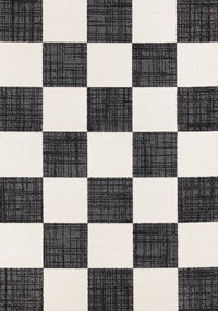 Covington Black White Checkered Pattern Rug, 7'10
