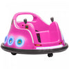 Qaba 12v Bumper Car For Kids, Angry Bird Licensed Electric Powered Ride-On Car With Dual Joysticks, 360 Degree Spin, Remote Control, Music, Led Lights, For Ages 3-5, Pink