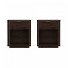 Evelyn Modern 20\" Nightstand in Brown (1-Drawer) - Set of 2
