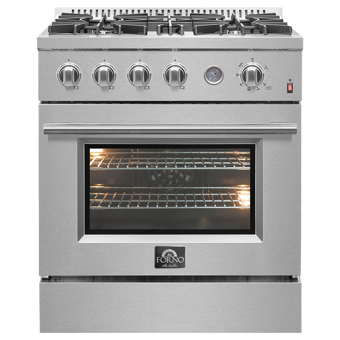 Forno Marco 30-inch Gas Range Stainless Steel, 4.32 cu.ft. -FFSGS6277-30