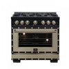 Forno Ambassador 36" Dual Fuel Range in Black, 6 Sealed Burners, 5.2 cu.ft. Oven - FFSGS6199-36CPBLK | Cuisiniere double combustible Ambassador de 36 po, noire, 6 bruleurs scelles, 5,2 pi³ – FFSGS6199-36CPBLK