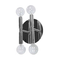 Dainolite Ava 4 Light Wall Sconce Polished Chrome Lamp