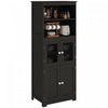 HOMCOM 63\" Buffet with Hutch, Storage Cabinet with Adjustable Shelf