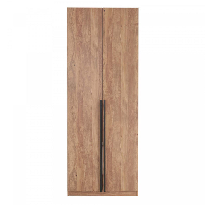 Lee Modern 32\" Wardrobe Closet in Golden Brown Armoire