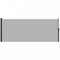 Outsunny 13' X 6' Retractable Side Awning, Garden Privacy Screen, Light Grey