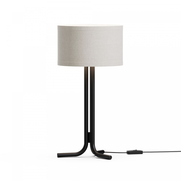 20\" Black Table Lamp with Cylindrical Shade