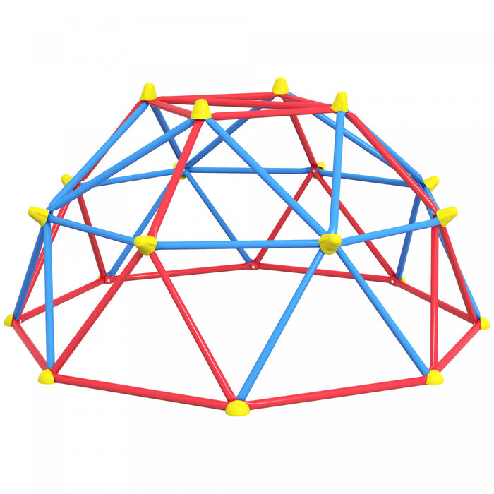 Outsunny 6 Ft Geometric Dome Climber Play Center, Outdoor Jungle Gym With Rust And Uv-resistant Steel, Support To 396 Lbs, For 1-4 Children Aged 3-8 Years Old