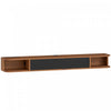 HOMCOM 55" Floating TV Stand, Wall Mounted Media Console, Walnut