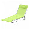 Outsunny Outdoor Lounge Chair, Folding Adjustable Reclining Chair, Green