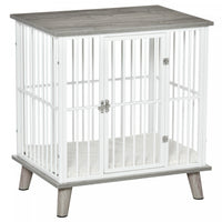 Pawhut Dog Crate, Furniture Style Pet Cage Kennel, End Table, Decorative Dog House, With Soft Cushio