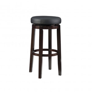 Maya Faux Leather Barstool - Black