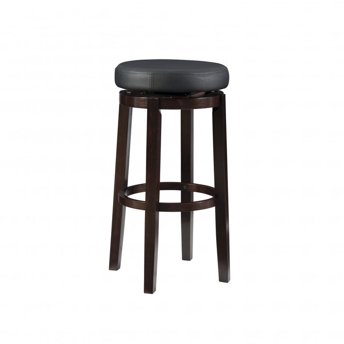 Maya Faux Leather Barstool - Black