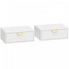 HOMCOM Floating Nightstands Set of 2, Bedside Tables White