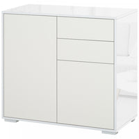 HOMCOM High Gloss Buffet Sideboard with Drawers Kitchen Storage Cabinet