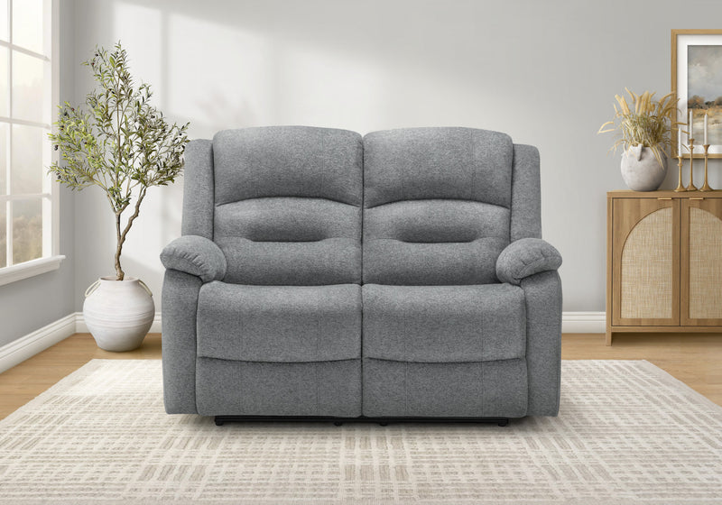 Small 2-Seater Power Reclining Love Seat, 50\" Wide, Usb Port Included, Blue Fabric Recliner