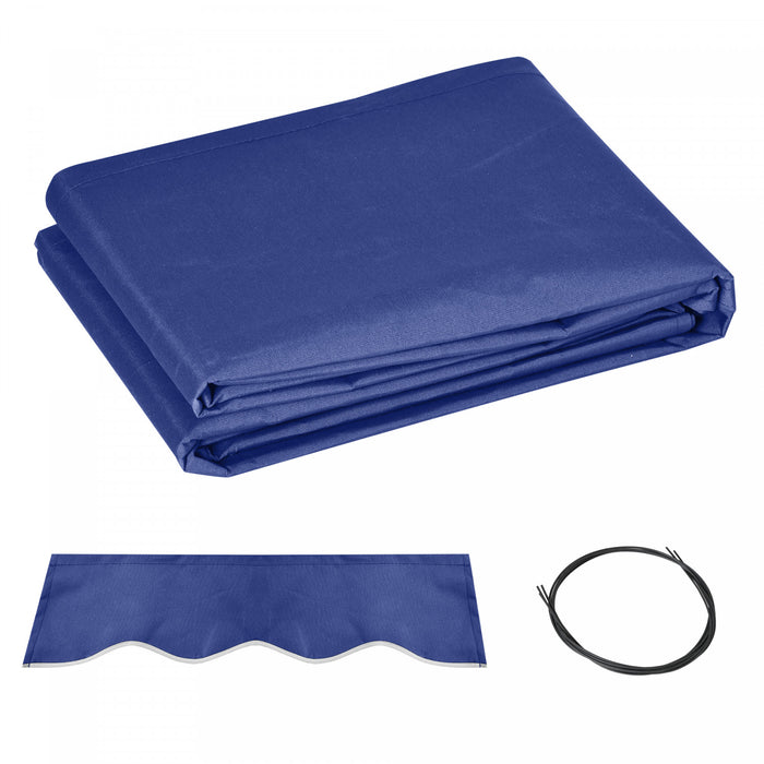 Outsunny 11'x10' Retractable Awning Fabric Replacement Outdoor Awning Cover