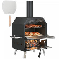 Outsunny Outdoor Pizza Oven with 12