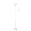 Ardelo Floor Lamp w/ Gooseneck Reading Light, Snow, 71.5"H | Ardelo Lampadaire avec lampe de lecture a col de cygne, Blanc neige, 71,5 po H