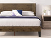 Tonja Wood Platform Bed with Headboard in Brown - Full Size | Tonja lit plateforme en bois avec tête de lit brun - Double