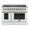 Forno Paolo 48 Inch Freestanding Electric Range in White, 6.7 cu.ft. - FFSEL6011-48WHT