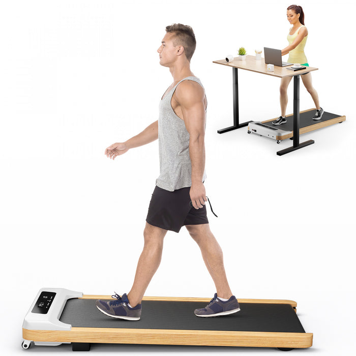 Goplus Walking Pad Under Desk Treadmill With Remote Control For Home/office Led Display