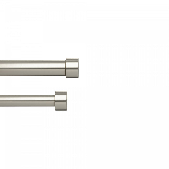 Umbra Cappa Nickel Steel Expandable Double 1\" Curtain Rod - 120\"-180\" 