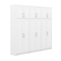 Elite Plus 3-shelf 6-piece Garage Storage Cabinet Set - White 
