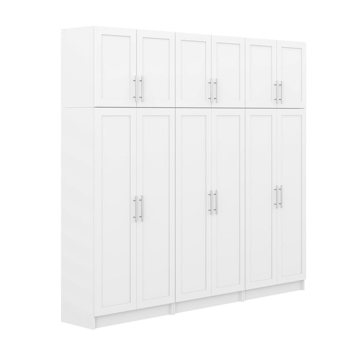 Elite Plus 3-shelf 6-piece Garage Storage Cabinet Set - White