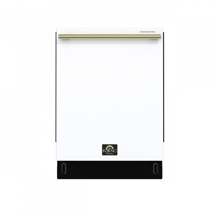 Forno Stella 24 in. Built-in Tall Tub Fingerprint-Resistant White Dishwasher 44 dBA - FDWBI8010-24WHT