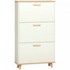 HOMCOM 12 Pair Shoe Storage Cabinet w/ Flip Drawers for Entryway White
