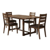 Fenwick 5-Piece Extendable Wood Dining Set, Brown (Seats 4-6) | Ensemble de salle a manger extensible Fenwick 5 pieces en bois, brun (4 a 6 places)