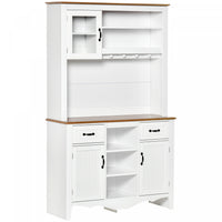 HOMCOM Kitchen Buffet Hutch with Utility Drawer, and 3 Door Cabinets