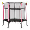 Soozier 63\" Kids Trampoline Mini Indoor/outdoor Bouncer Jumper With Enclosure Net Elastic Thick Padded Pole Gift For Child Toddler Age 3-10 Years Old Pink