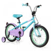 Costway 16\" Kids Bike With Adjustable Saddle Handlebar Removable Training Wheels Handbrake Blue