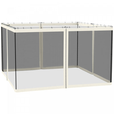 Outsunny 10' X 12' Gazebo Replacement Mosquito Netting, White