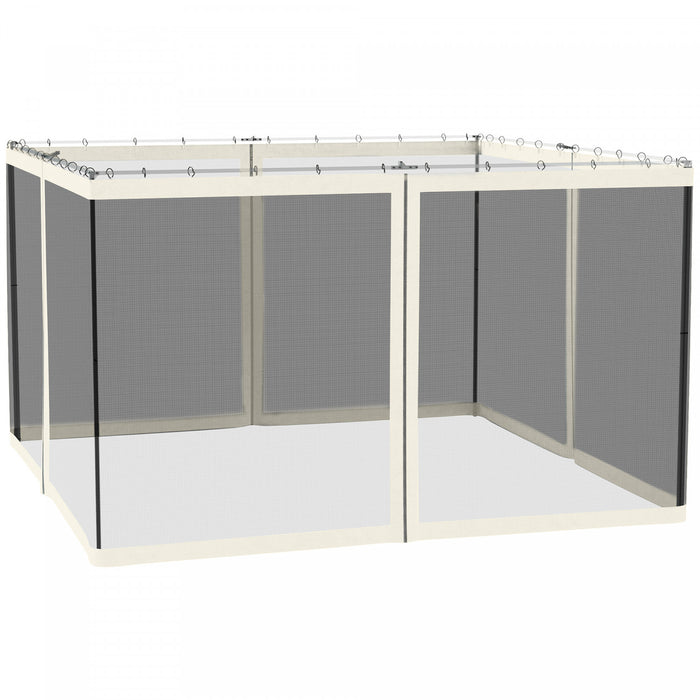 Outsunny 10' X 12' Gazebo Replacement Mosquito Netting, White