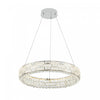 Elegance Integrated Led Chandelier 24\", Chrome With Crystal Glassware