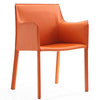Manhattan Comfort Paris Saddle Leather Dining Chair - Coral