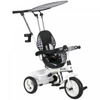 Qaba Kids Tricycle, 6 In 1 Push Bike Stroller With Removable Handlebar, Safety Fence And 5-point Har