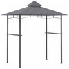 Outsunny 8' X 5' Bbq Grill Gazebo Tent With Double Tiered Canopy For Outdoor Sun Shade, Grey